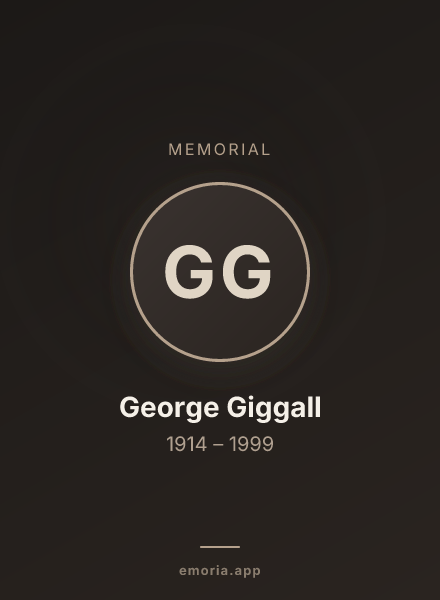 Memorial portrait of George Giggall