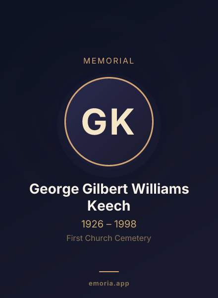 Memorial portrait of George Gilbert Williams Keech