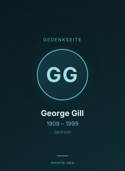 Gedenkportrait von George Gill