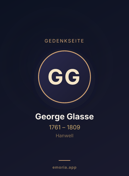 Gedenkportrait von George Glasse