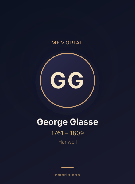 Memorial portrait of George Glasse