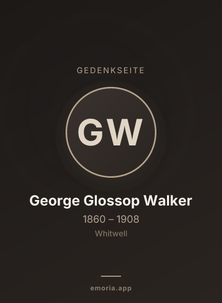 Gedenkportrait von George Glossop Walker