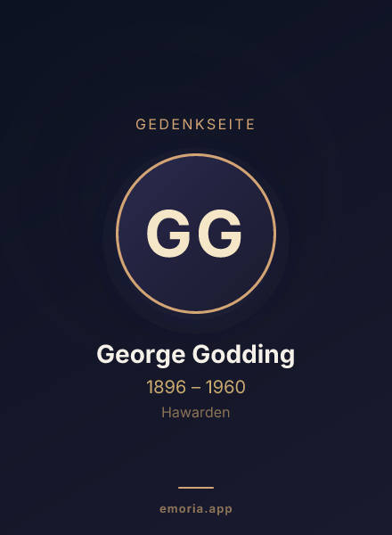 Gedenkportrait von George Godding