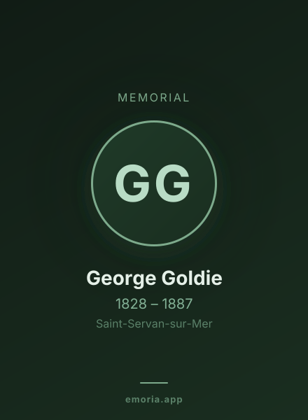 Memorial portrait of George Goldie