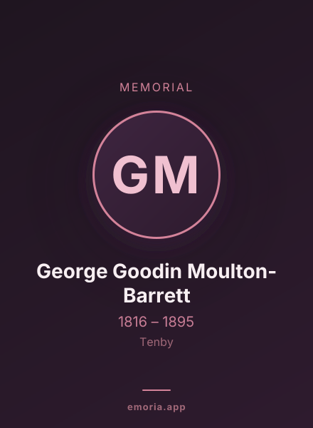 Memorial portrait of George Goodin Moulton-Barrett