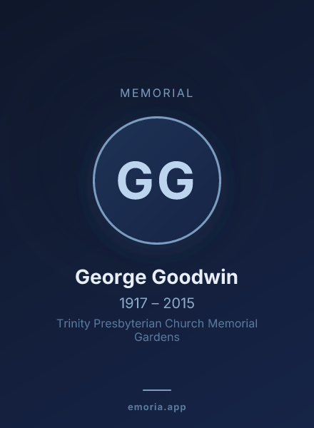 Memorial portrait of George Goodwin