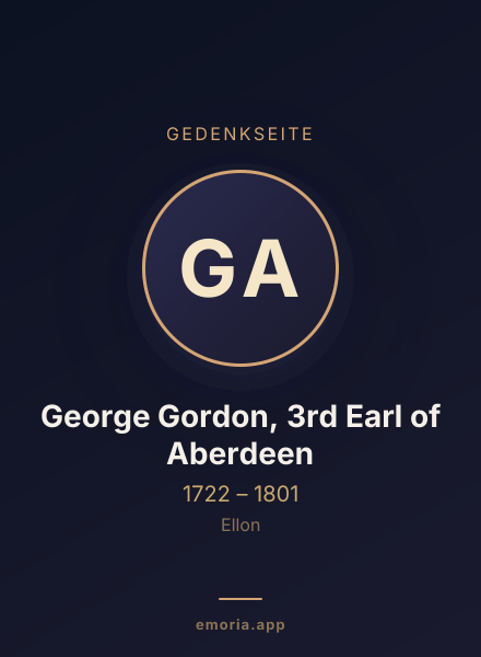 Gedenkportrait von George Gordon, 3rd Earl of Aberdeen