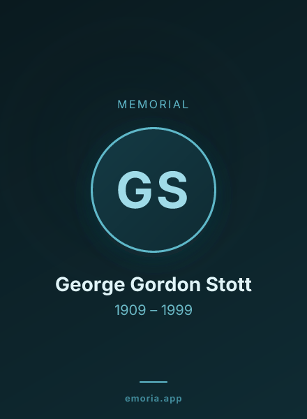 Memorial portrait of George Gordon Stott
