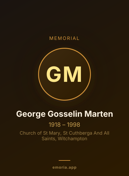 Memorial portrait of George Gosselin Marten