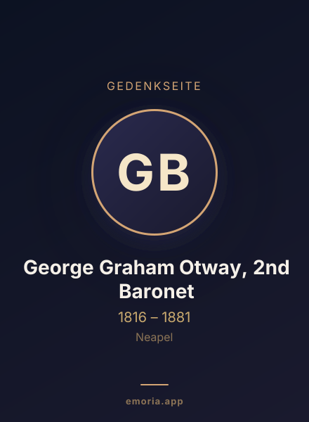 Gedenkportrait von George Graham Otway, 2nd Baronet