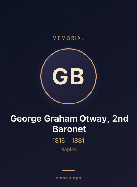 Memorial portrait of George Graham Otway, 2nd Baronet
