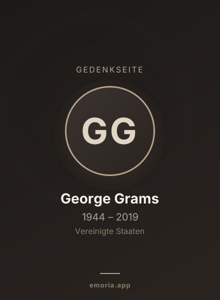 Gedenkportrait von George Grams