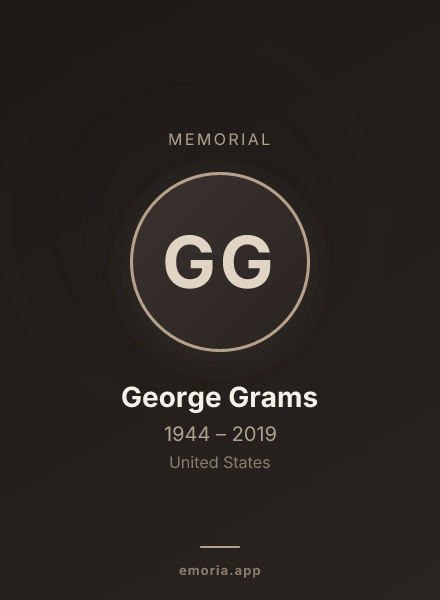 Memorial portrait of George Grams