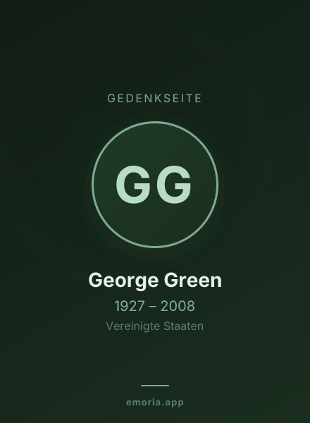 Gedenkportrait von George Green
