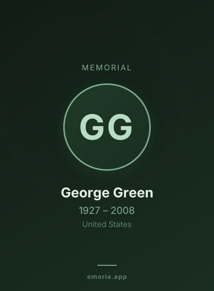 Memorial portrait of George Green