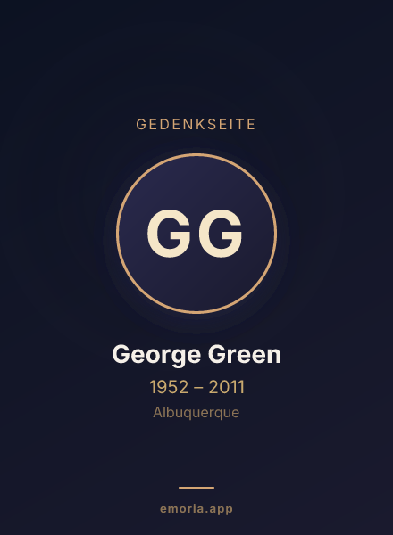 Gedenkportrait von George Green