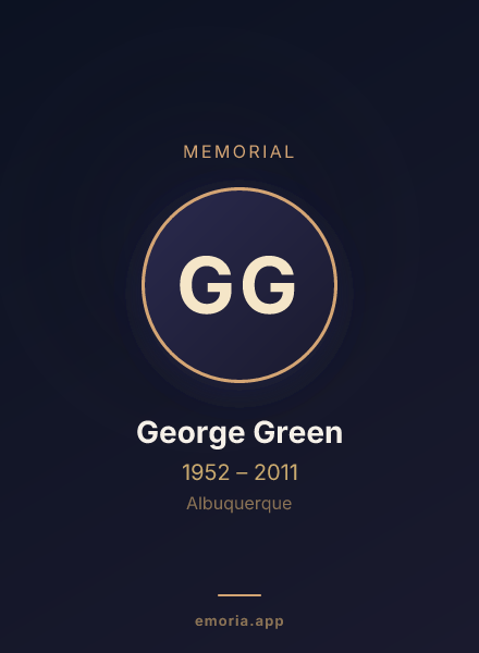Memorial portrait of George Green