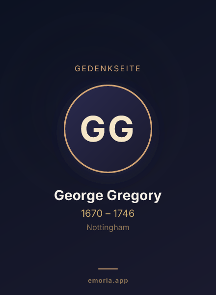 Gedenkportrait von George Gregory