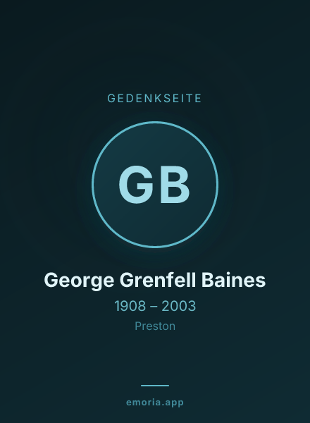 Gedenkportrait von George Grenfell Baines