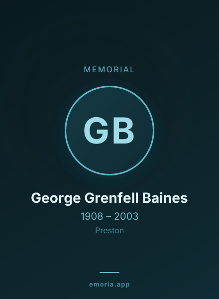 Memorial portrait of George Grenfell Baines