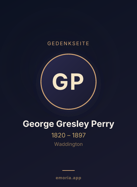 Gedenkportrait von George Gresley Perry