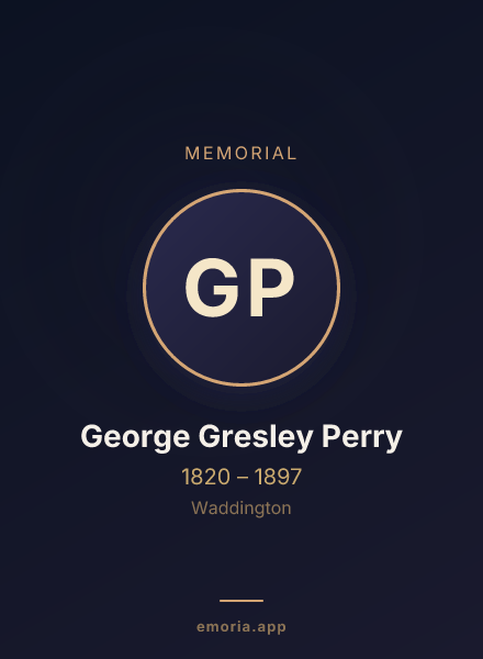 Memorial portrait of George Gresley Perry