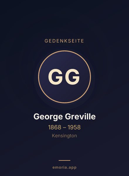 Gedenkportrait von George Greville