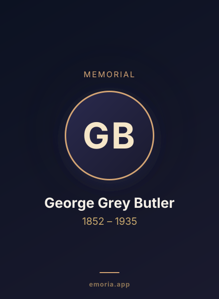 Memorial portrait of George Grey Butler
