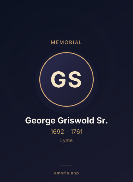 Memorial portrait of George Griswold Sr.