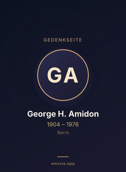 Gedenkportrait von George H. Amidon