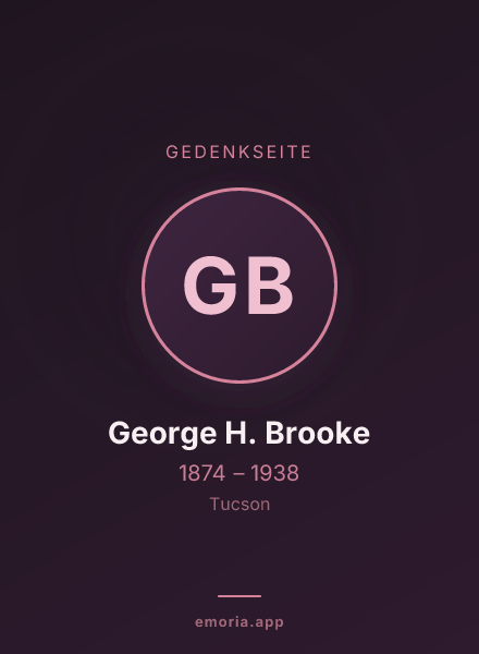 Gedenkportrait von George H. Brooke