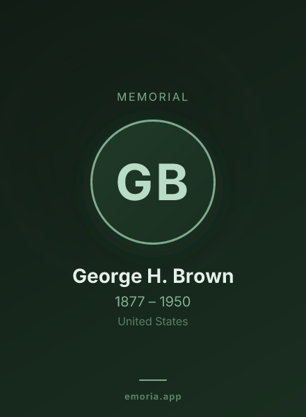 Memorial portrait of George H. Brown