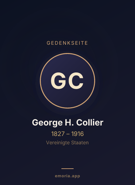 Gedenkportrait von George H. Collier