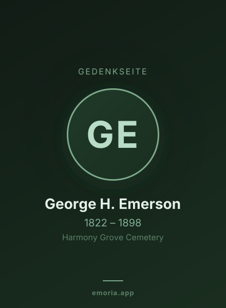 Gedenkportrait von George H. Emerson