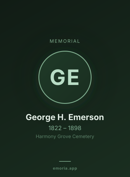 Memorial portrait of George H. Emerson