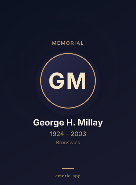 Memorial portrait of George H. Millay