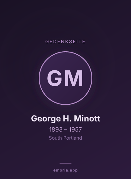 Gedenkportrait von George H. Minott