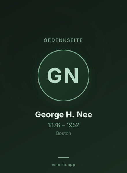 Gedenkportrait von George H. Nee