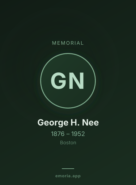 Memorial portrait of George H. Nee