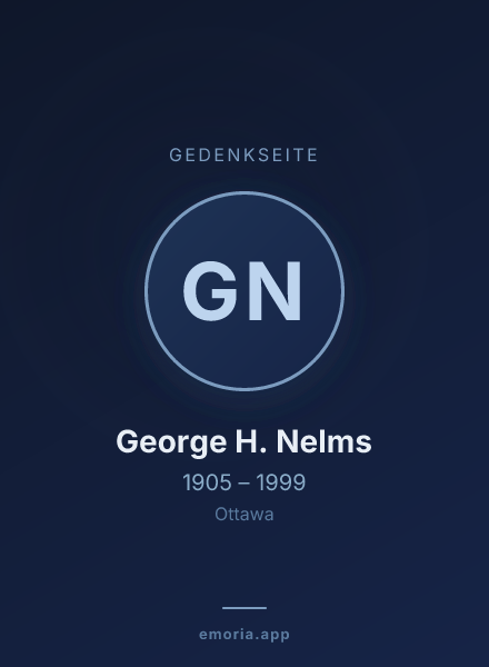 Gedenkportrait von George H. Nelms
