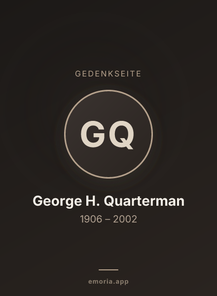 Gedenkportrait von George H. Quarterman