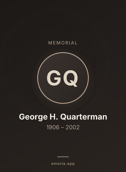 Memorial portrait of George H. Quarterman