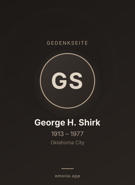 Gedenkportrait von George H. Shirk