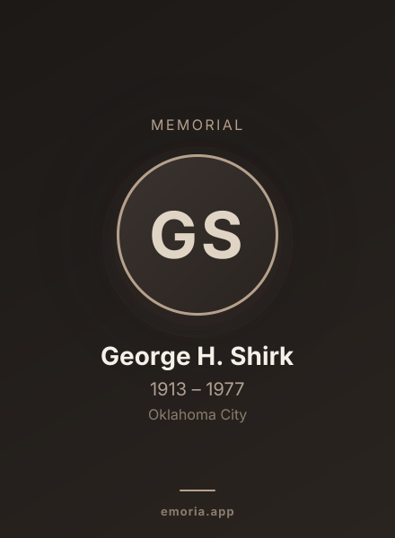 Memorial portrait of George H. Shirk