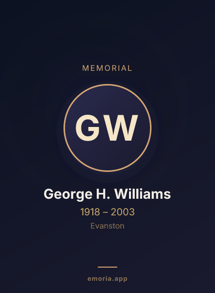 Memorial portrait of George H. Williams
