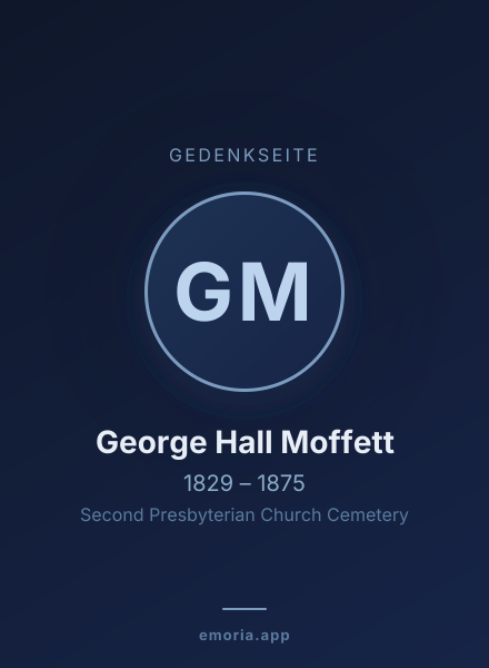 Gedenkportrait von George Hall Moffett