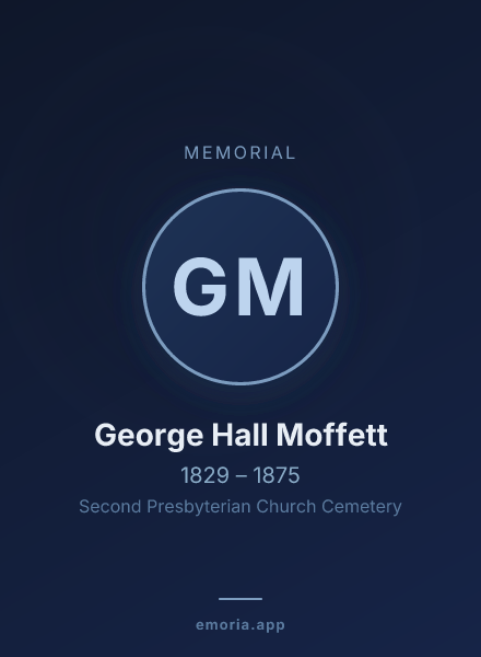 Memorial portrait of George Hall Moffett