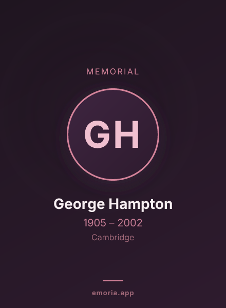Memorial portrait of George Hampton