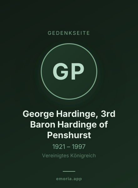 Gedenkportrait von George Hardinge, 3rd Baron Hardinge of Penshurst