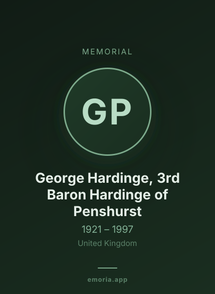 Memorial portrait of George Hardinge, 3rd Baron Hardinge of Penshurst